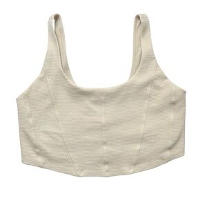 OFFLINE by Aerie PartyFavor Corset Tank Top XXL Beige Cropped Shelf Bra